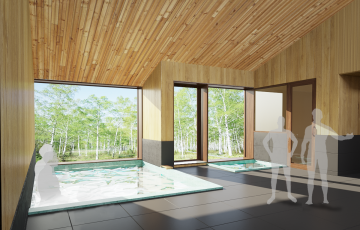 内観浴室パース