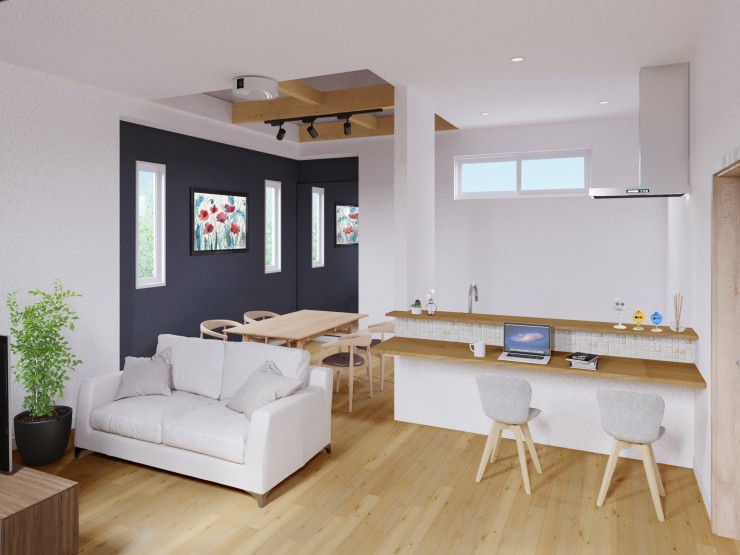 リノベース様矢来内観パース