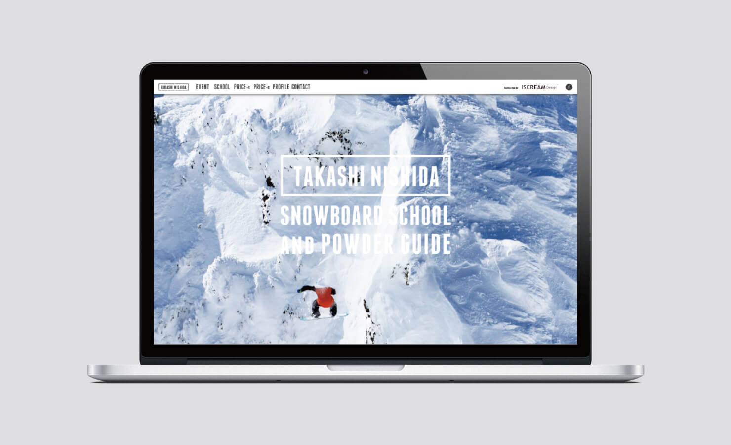 西田崇Snowboard school & Powder guide webサイト